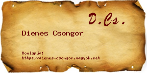 Dienes Csongor névjegykártya