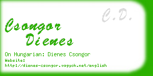 csongor dienes business card